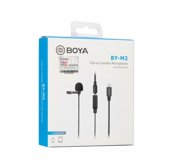 【For iOS Devices】 BOYA Clip-on Lavalier Microphone (BY-M2) Online Hot Sale