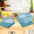 Export Quality Flat & Terry Kitchen Towel Aqua 20X27 INCH For Cheap