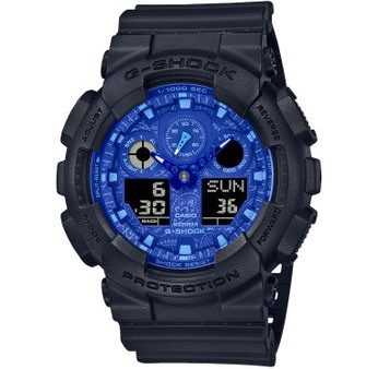 CASIO G-Shock Blue Paisley Sport Watch #GA-100BP-1AER Fashion