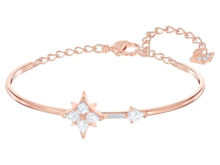 SWAROVSKI Symbolic bangle Star - White & Rose gold-tone plated #5494338 Online Hot Sale