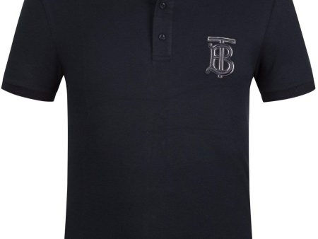 Burberry Polo Shirt In Navy Online Hot Sale