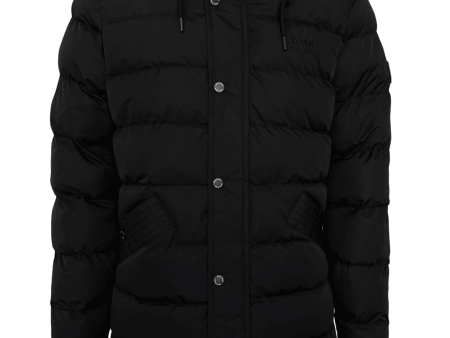 Hugo Boss Long Puffer Jacket In Black Online