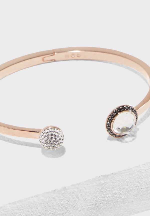 SWAROVSKI Hote Bangle, Gray, Rose Gold Plating #5352500 Discount