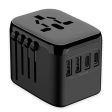 Universal Travel Adapter with 4 USB Ports (2 x Type-A + 2 x Type-C) for US EU UK AUS Supply