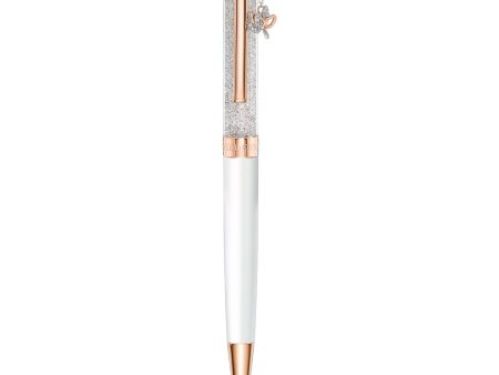 SWAROVSKI Crystalline Celebration 2021 Bow ballpoint pen - White & Rose gold-tone plated #5553339 Online Sale