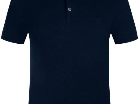 Burberry Navy Polo Shirt For Cheap