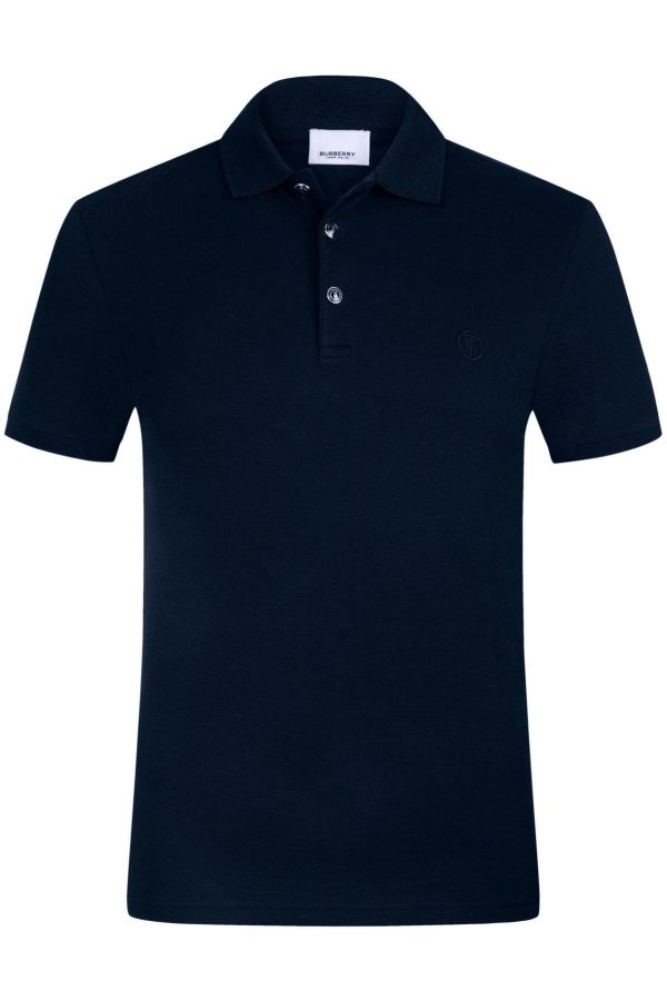 Burberry Navy Polo Shirt For Cheap