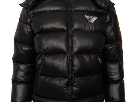 Emporio Armani Black Puffer Jacket For Discount