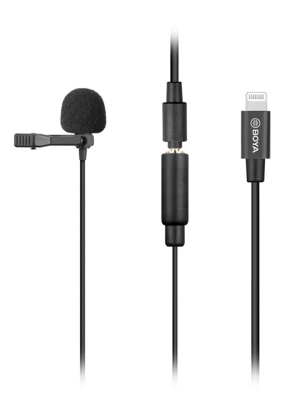 【For iOS Devices】 BOYA Clip-on Lavalier Microphone (BY-M2) Online Hot Sale