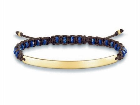 Ladies Bracelet Thomas Sabo LBA0056-892-32-L19v Blue Golden Silver (16 - 19 cm) Cheap