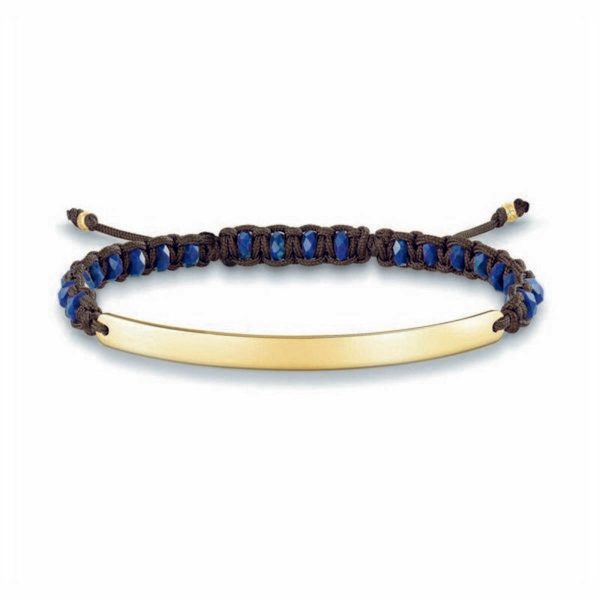 Ladies Bracelet Thomas Sabo LBA0056-892-32-L19v Blue Golden Silver (16 - 19 cm) Cheap