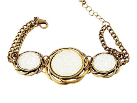 Ladies Bracelet Cristian Lay 437080 White Steel Golden (19 cm) For Sale