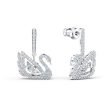 SWAROVSKI Dancing Swan Earrings - White #5514420 on Sale